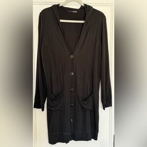 Ariella Button-up Black Cardigan